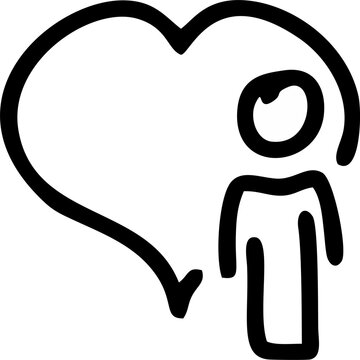 Heart icon set Love, romance, hearts, romantic, falling in love, sympathy