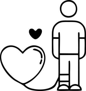 Heart icon set Love, romance, hearts, romantic, falling in love, sympathy