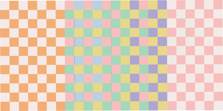 pastel patchwork pattern with checkered squares high quality