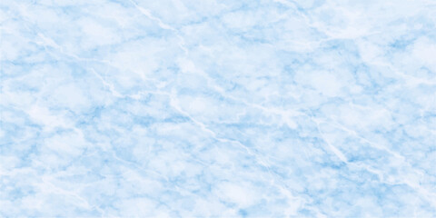 A fluffy white cloudscape drifts across a cold winter sky with blue abstract textures and frost patterns over a light snow surface © Sayid