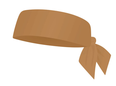 Brown sport head band. vector illustration 
