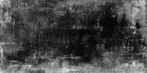 Obraz premium Monochrome Brushstroke Texture: A captivating grayscale brushstroke texture, evoking a sense of raw, artistic expression with bold, dynamic marks and textures.An aged and dirty dark grey concrete wall