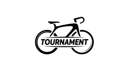 Obraz premium Minimalist Bicycle Tournament Logo For Cycling Competition And Sport Event Design