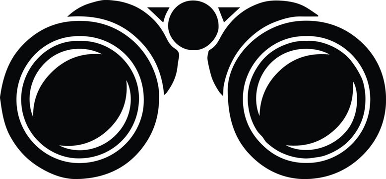 binoculars logo minimal black and white optics icon