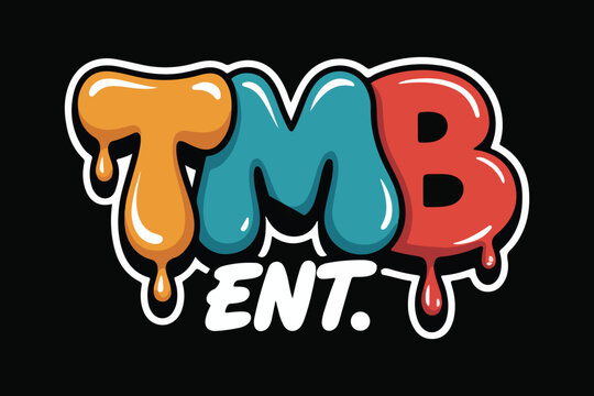 TMB ENT logo colorful dripping letters