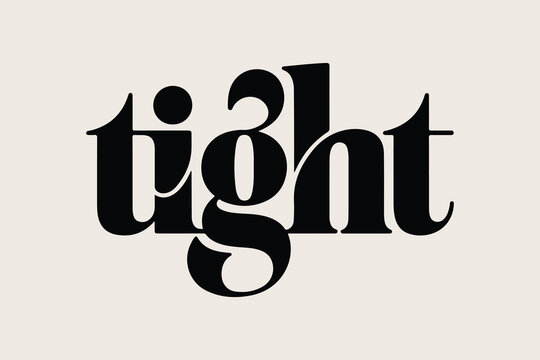 Tight typography text