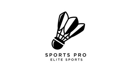 Obraz premium Minimalist Shuttlecock Icon Logo Design for Sports Clubs or Elite Athletic Events