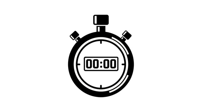 Minimalist Stopwatch Timing, Perfect For Concepts In Time Management And Sporting Endeavors