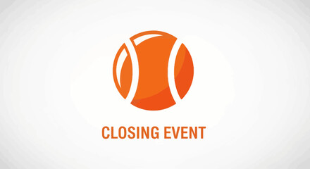 Fototapeta premium Modern Abstract Illustration Tennis Ball For Closing Event With Clean Background