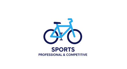 Fototapeta premium Modern Bicycle Logo For Professional Sports and Competitive Events Graphic Design