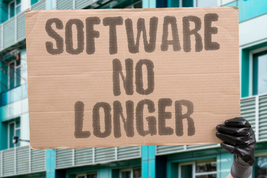 "Software No Longer" Purchased software reverts to inaccessible upon subscription cancellation. PURCHASED. REVERTS. INACCESSIBLE. SUBSCRIPTION. CANCELLATION.