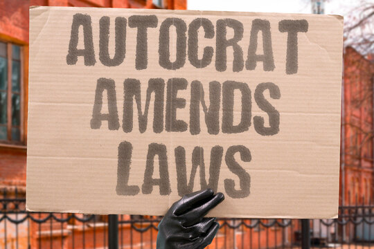 "Autocrat Amends Laws" Constitutional amendments entrench executive dominance over democratic processes. CONSTITUTIONAL. AMENDMENTS. ENTRENCH. EXECUTIVE. DOMINANCE.