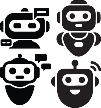 Minimal Robot Head Logo