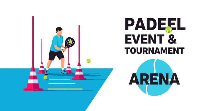 Padle Event Design, Tournament Graphics, Arena Promotion, Sports Illustration, and Sporting Art