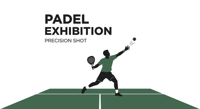 Padle Exhibition Illustration Of Player Hitting The Ball During A Match Sport Concept