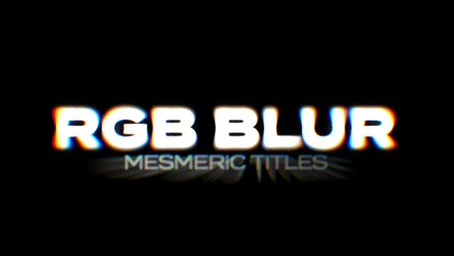 RGB Blur Title Effects