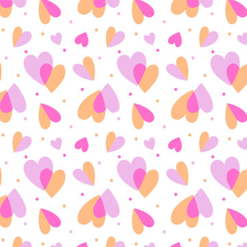 Colorful pop art hearts print