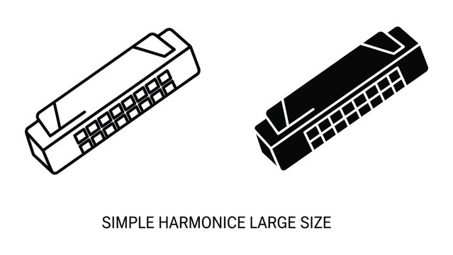 Simple harmonica large size illustration