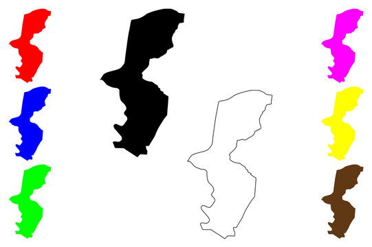 Petare city (Bolivarian Republic of Venezuela) map vector illustration, scribble sketch Dulce Nombre de Jes&uacute;s de Petare map
