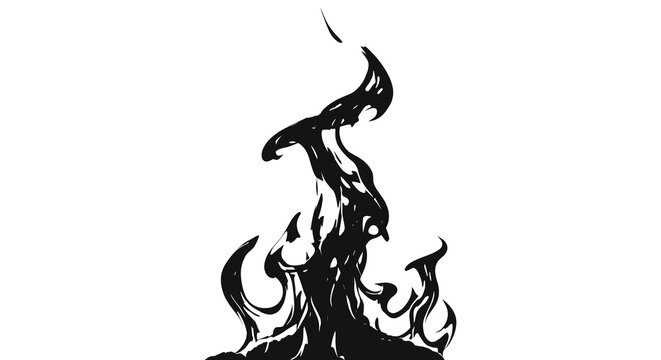 vector illustration of a fire flames