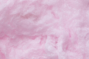 Fototapeta premium Soft cotton candy sugar texture for trendy summer party design, candy floss festive sweet pastel pink abstract background.