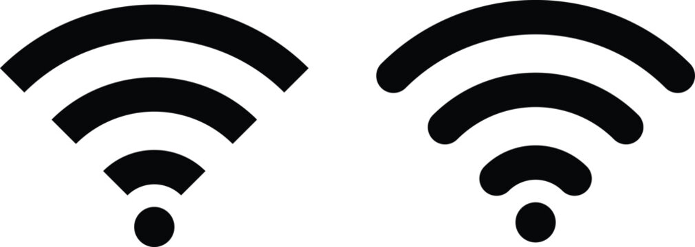 Wireless Internet Connection Icons. signal Sign Collection. Wifi symbols.
