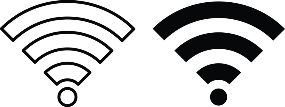 Wireless Connectivity Icon set. Wifi symbols. signal Sign Collection. WiFi Hotspot and Data Connection Signs. 
