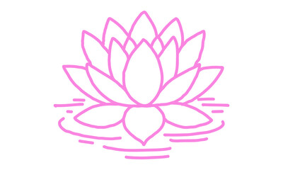 Fototapeta premium Abstract/illustration/decorative/flowers pack line art lotus