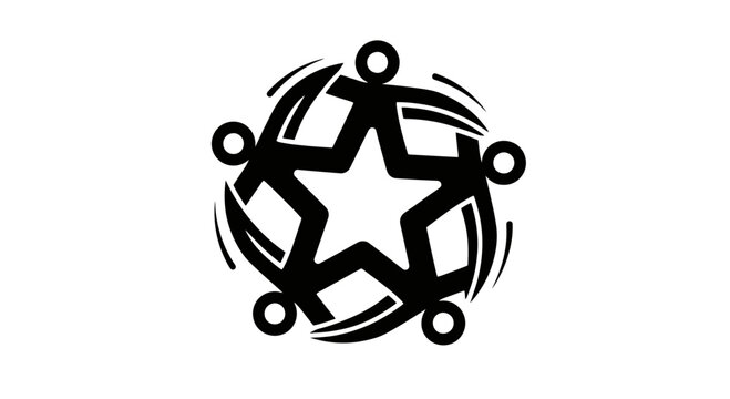 People joining hands in unity and cooperation.