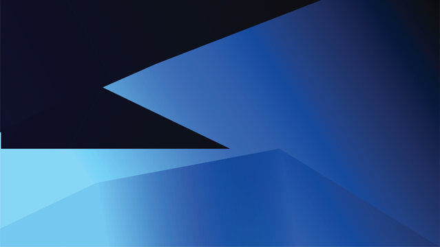 Abstract geometric background with blue gradient shapes and sharp triangular edges for modern digital design