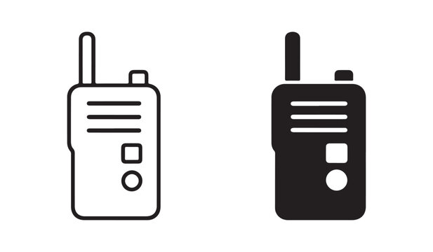 Emergency wireless communication walkie-talkie vector illustration.