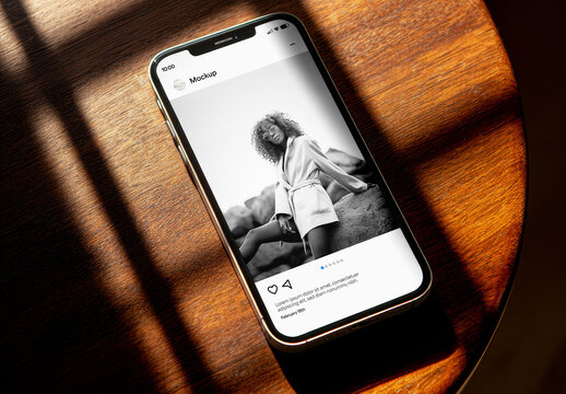 Woman Using Smartphone and Tablet in Cafe Lounge Scene Mockup