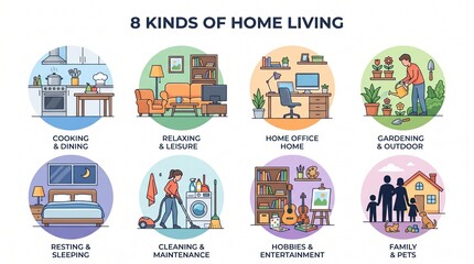 Fototapeta premium Icon Home Living Produk 
