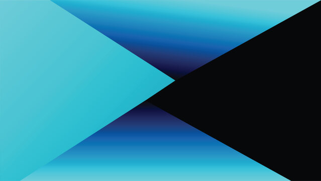Abstract geometric background with a cyan to dark blue gradient triangle shape pointing to the right