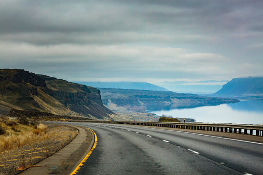 Interstate 90 above the Columbia River.