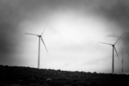 Wind turbines at a wind farm in rural Washington state.