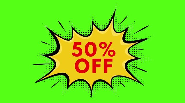 50 Percent Off Discount Sale Animation &ndash; Promotional Motion Graphics Video Template.mp4