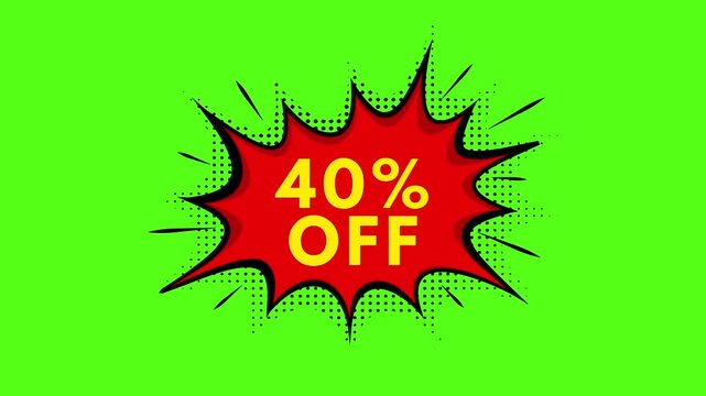 40 Percent Off Discount Sale Animation &ndash; Promotional Motion Graphics Video Template.mp4