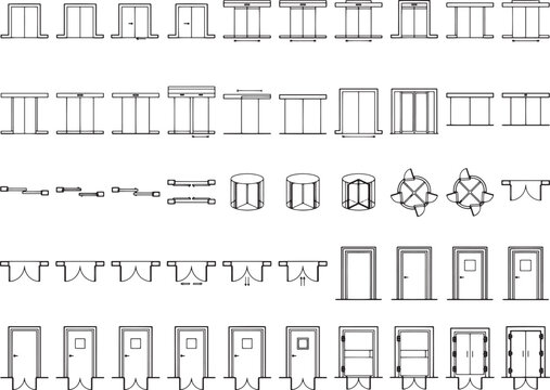 Architectural design featuring a collection of meticulously rendered building components, highlighting the intricacies of structures.
