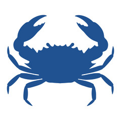 Blue crab silhouette, isolated on white background © Sefat