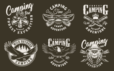 Fototapeta premium Camping fun in woods