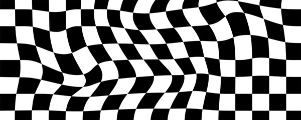 Obraz premium Black and white checkered pattern, Checkerboard seamless pattern