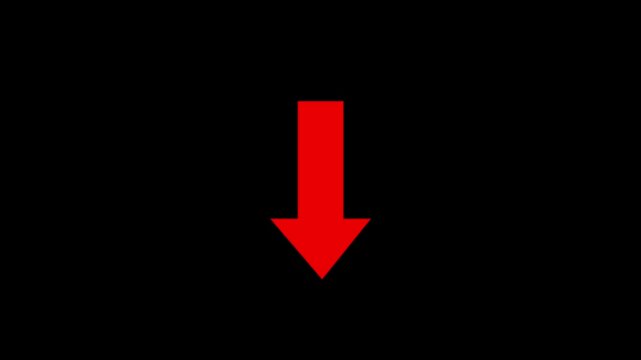 A arrow Downloading icon animation on black background