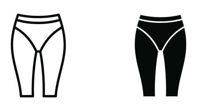 Black and white bikini bottoms illustration