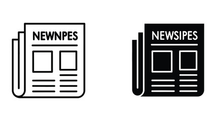Two newspaper icons with newnpes and newsipes text © Jahidul