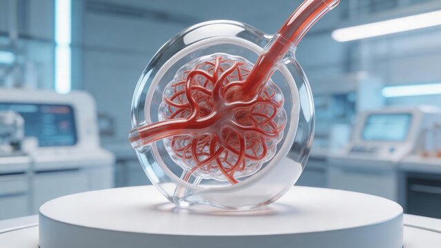 Innovative 3D medical visualization of human renal glomerulus for advanced clinical research analysis