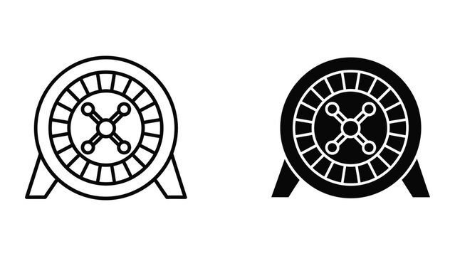 Black and white toggle switch icons for on off states