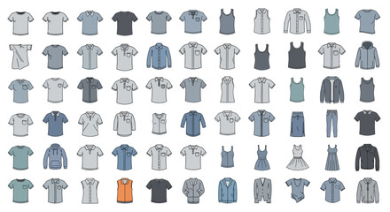 Collection of various clothing items. © Bagas