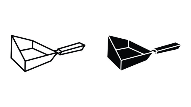 Isometric bucket and shovel illustration