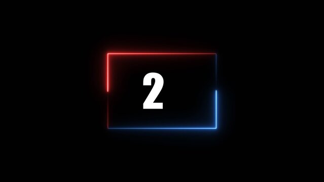 Loading icon neon light rectangle frame white color 4k illustration. 2 Download progress, interface white color 4k illustration.